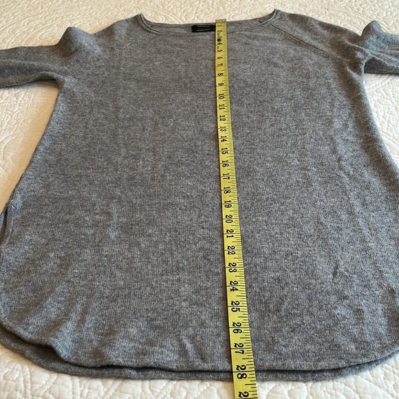 Halogen Cashmere Wool Blend Long Tunic Sweater Women’s Small Soft Gray Relaxed - Picture 11 of 17